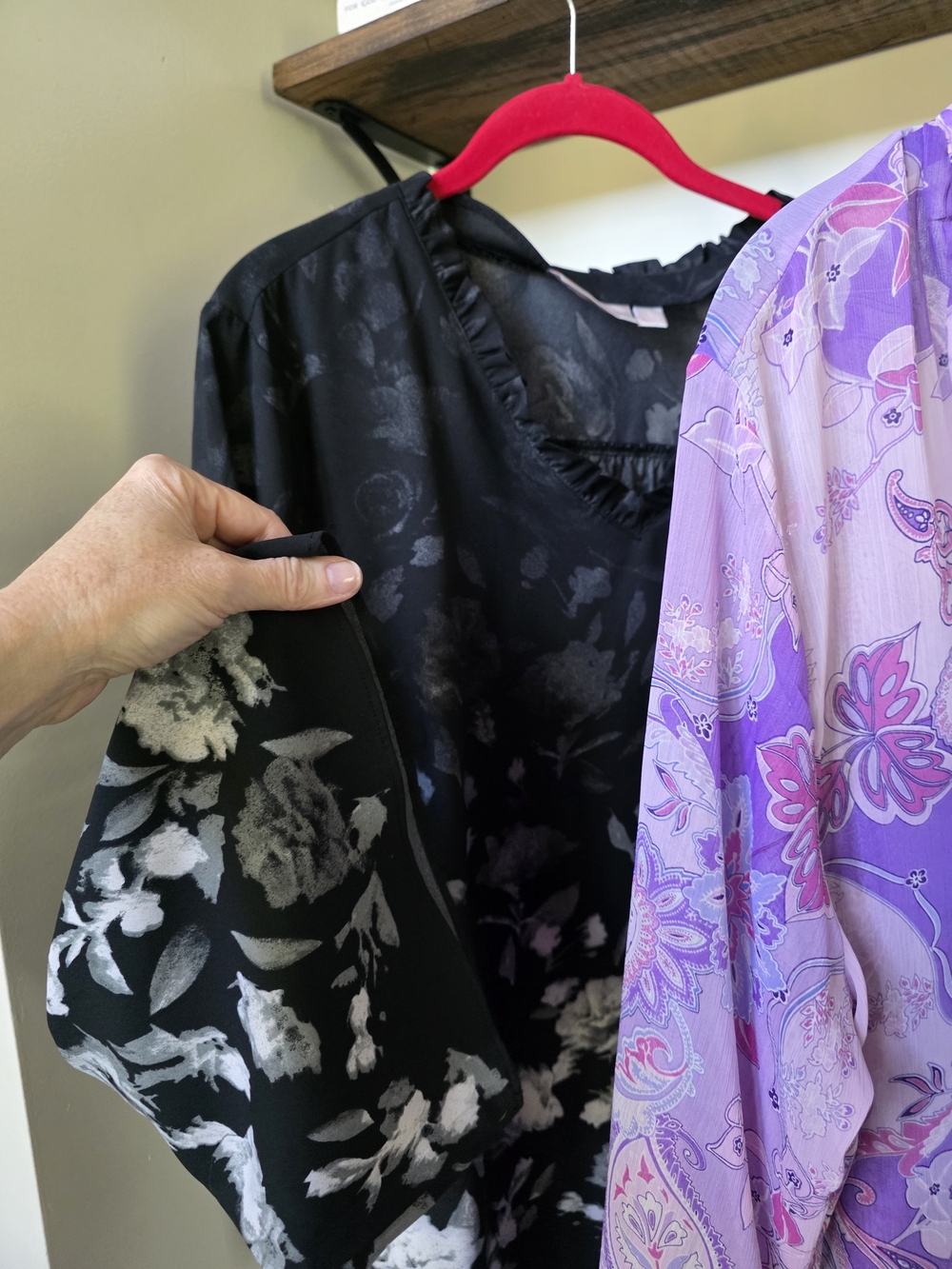 Belle by Kim Gravel Pink Floral Peasant Blouse - Picture 5 of 7